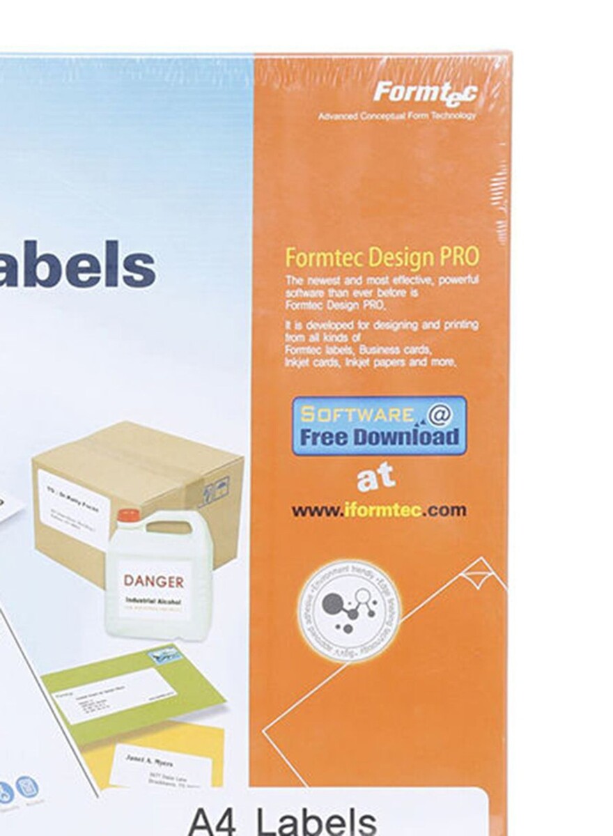 Formtec 100-Sheet A4 All-Purpose Labels White | Sharjah Co-operative ...