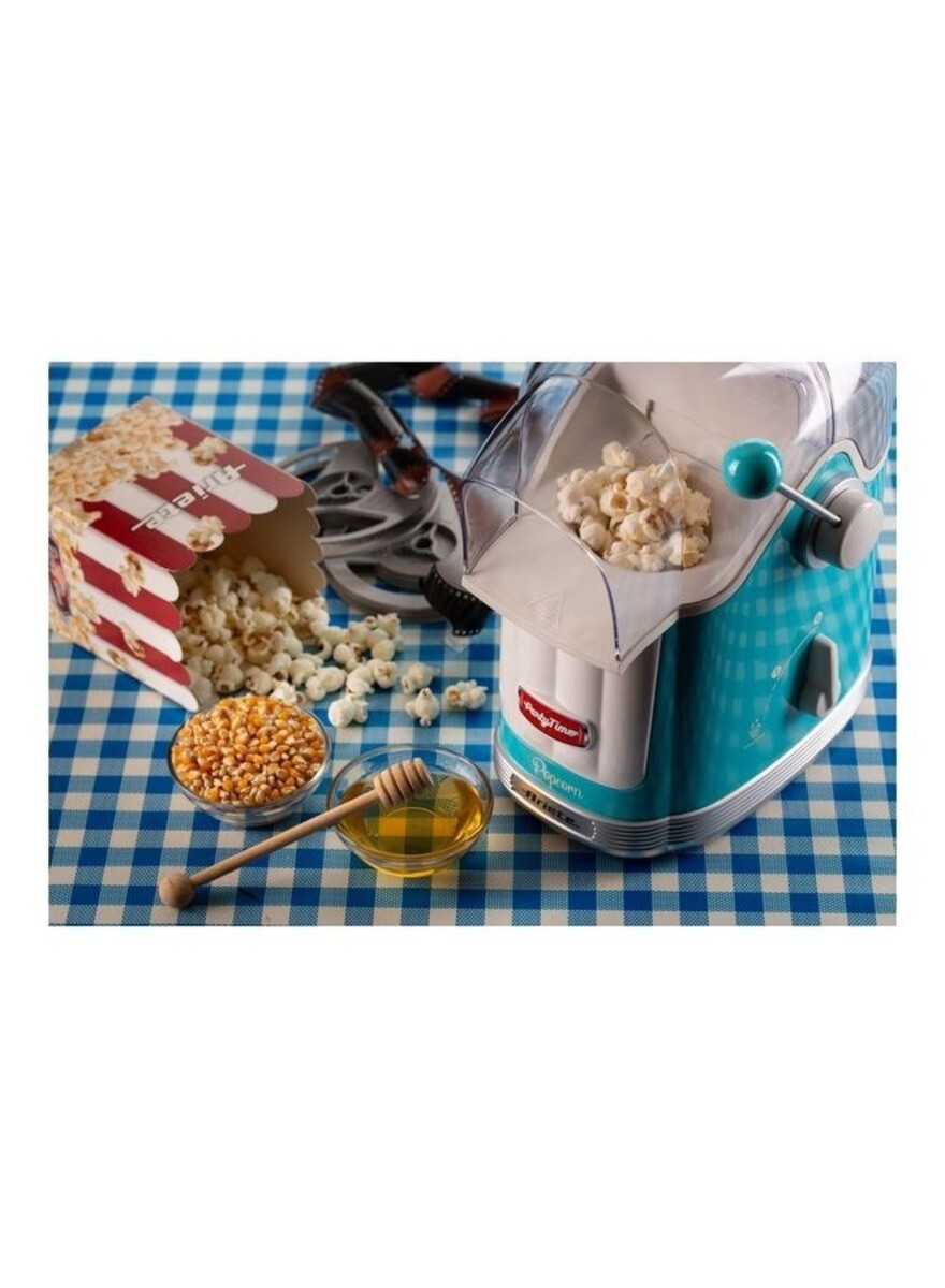 Machine à Popcorn Ariete Party Time 1100W - Bleu Et Blanc