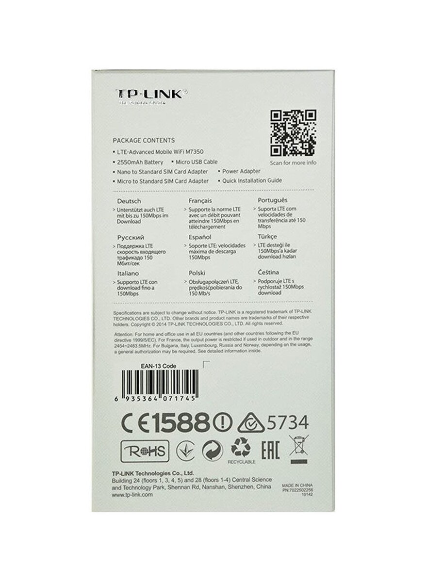 Batteria per Hotspot TP-Link M7350 Ver. 1.0-3.0, 3,8 V, Li-Ion (o2E Batteria per Hotspot TP-Link M7350 Ver. 1.0-3.0, 3,8 V, Li-Ion (o2E