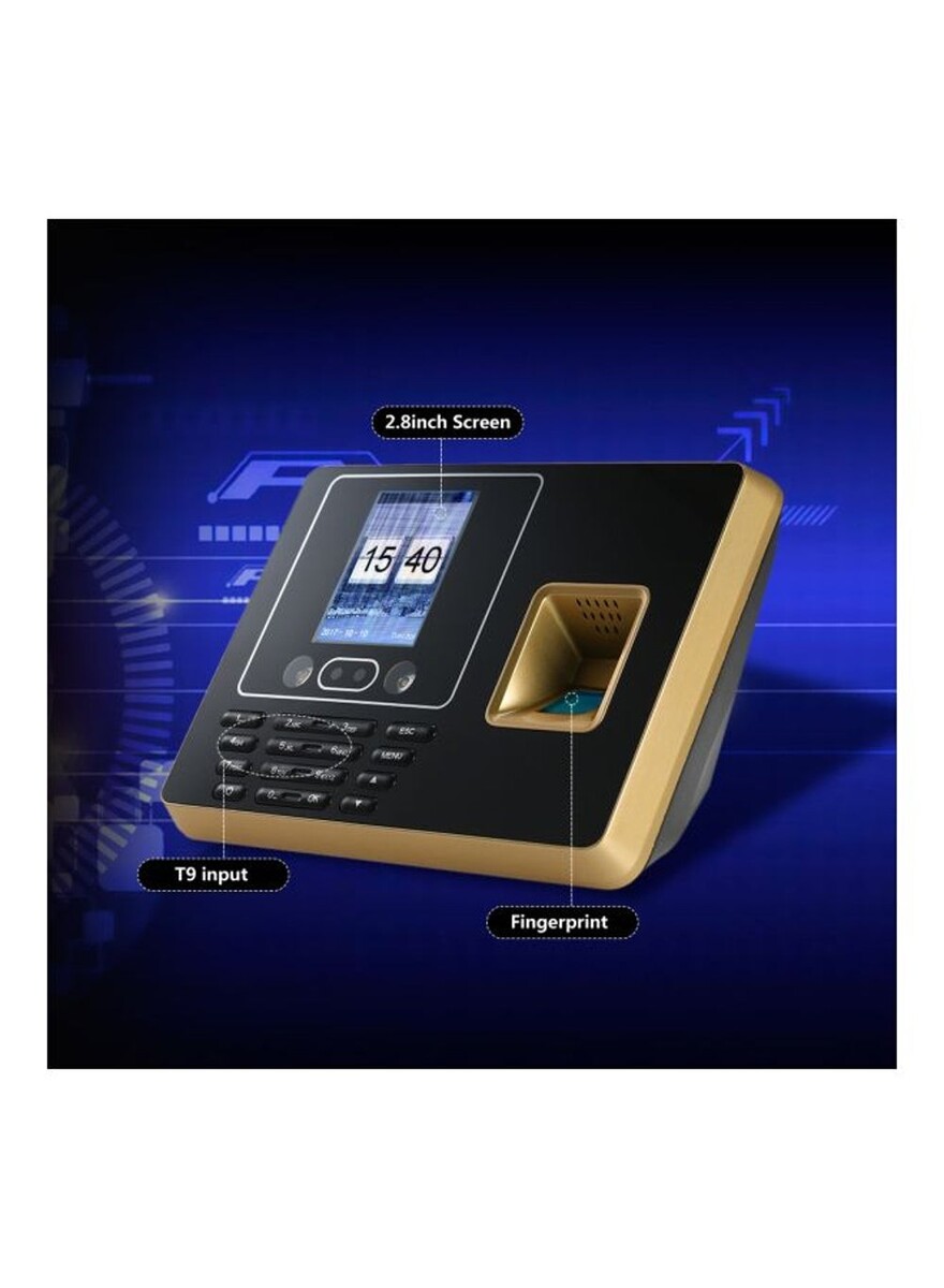 Generic Fingerprint Password Attendance Machine Black/Gold | Sharjah Co ...