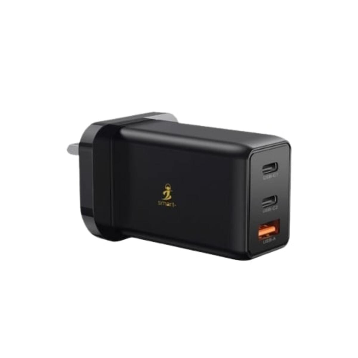 Smart Premium 3 Port 65Watt GaN Wall Charger Black