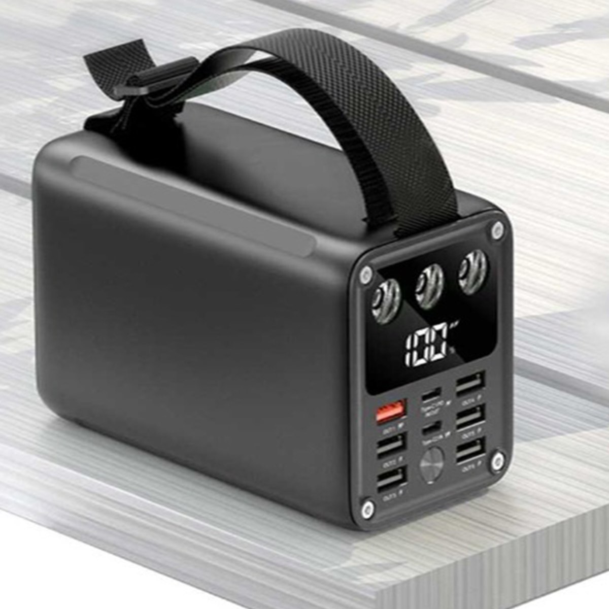 Major Powerbank 60000 Mah, Green Lion - Black