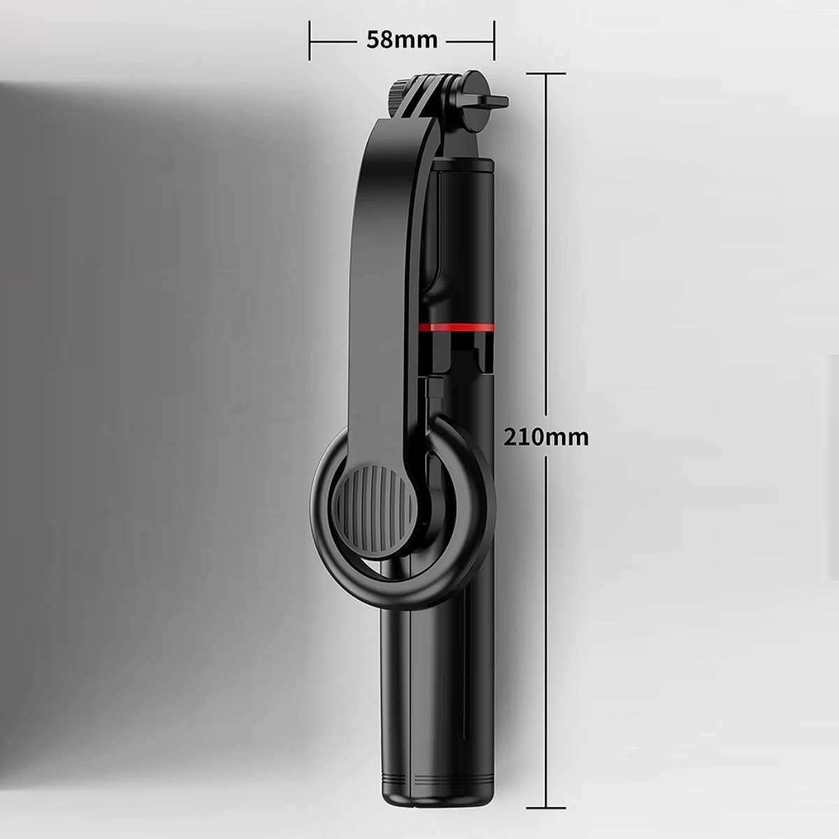 عصا سيلفي لهاتف آيفون 12/13/14/15 مع جهاز تحكم عن بعد لاسلكي وحامل ثلاثي القوائم Yesido SF19 - أسود