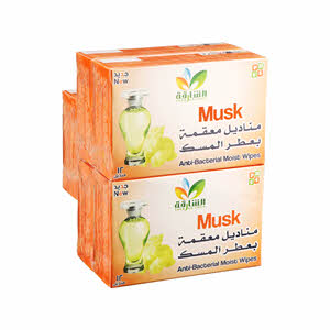 Sharjah Co-Op Wipes Musk 12wipes x 5PCS