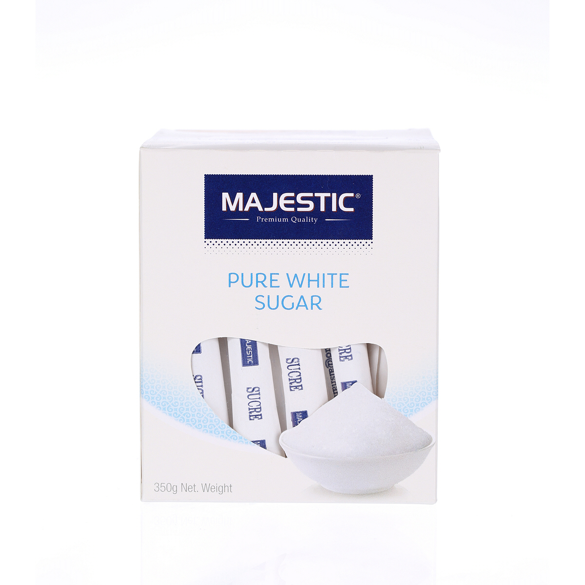 Majestic 350g white sugar bags