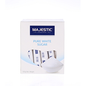 Majestic 350g white sugar bags