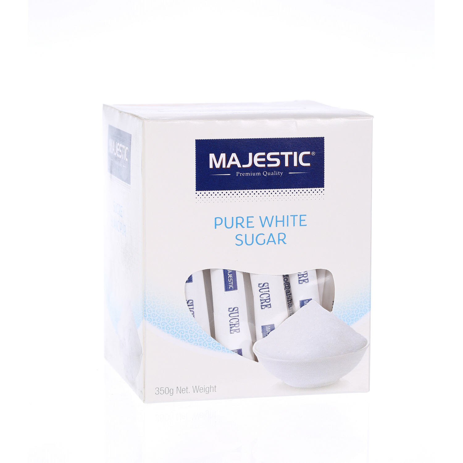 Majestic 350g white sugar bags