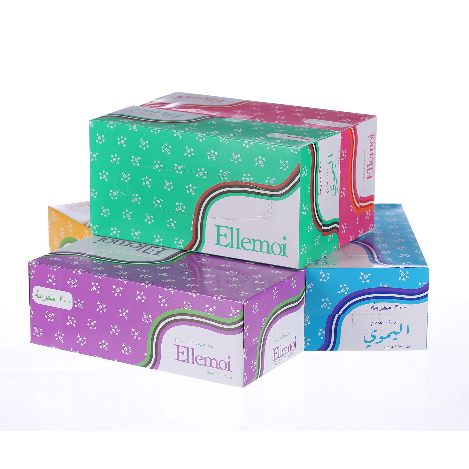 Ellemoi Facial Tissue 200 × 2 Ply (Pack of 6)