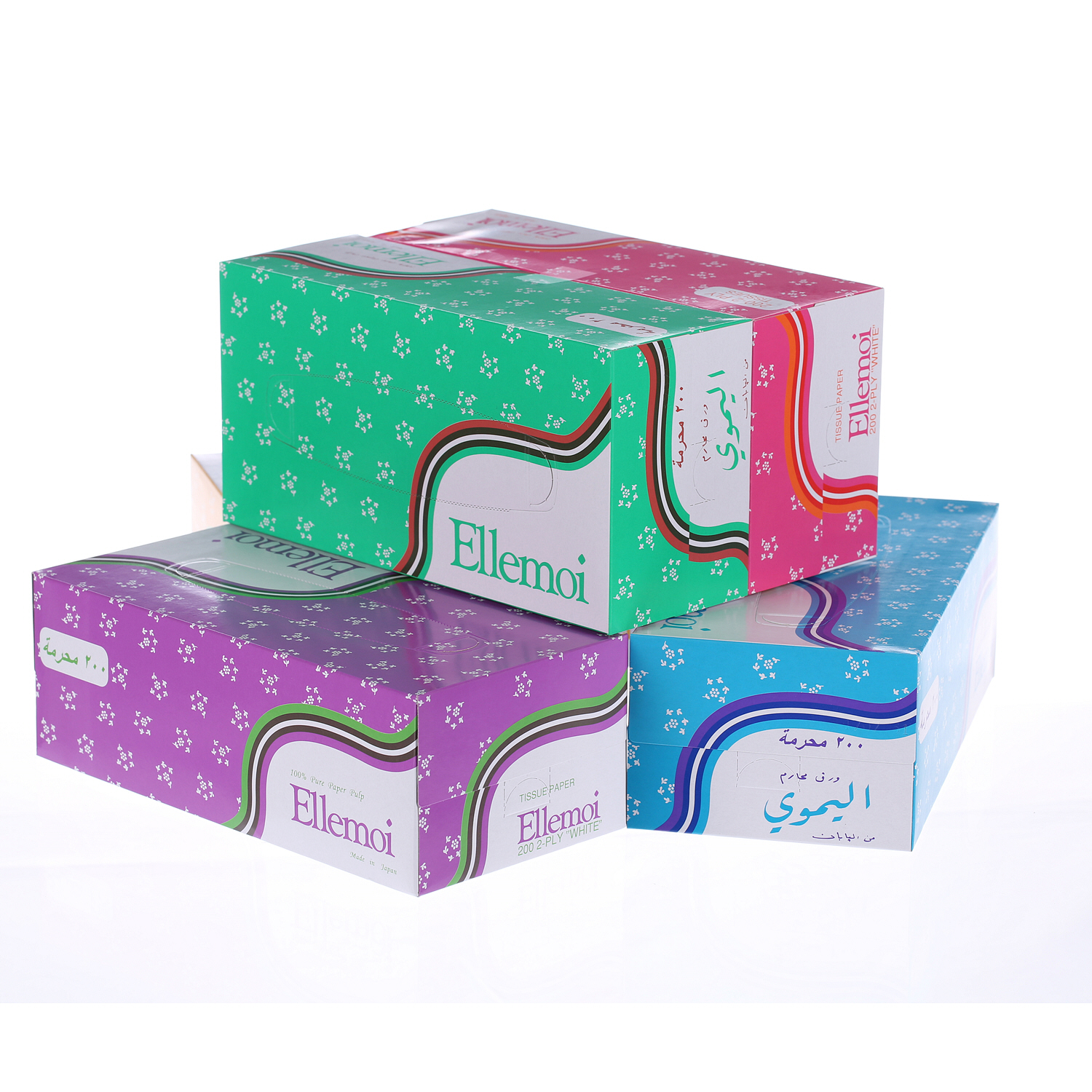 Ellemoi Facial Tissue 200 × 2 Ply (Pack of 6)