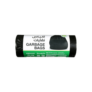 Sharjah Coop 75 × 103 cm Garbage Bag Black Rolls 20 Bags