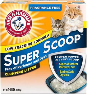 ارم اند هامر - رمل فضلات القطط سوبر سكوب الخالية من العطور، 6.35 كجم