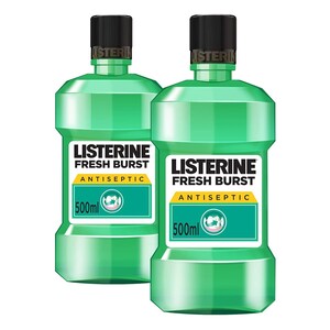 Listerine, Mouthwash, Fresh Burst, 500 ml (1 + 1 Free)