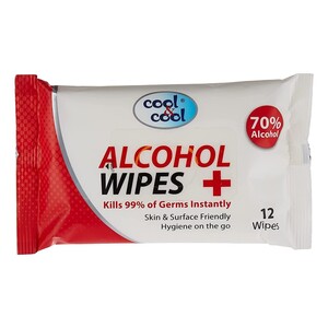 Cool & Cool Anti Bacterial Disinfectant 12 Wipes