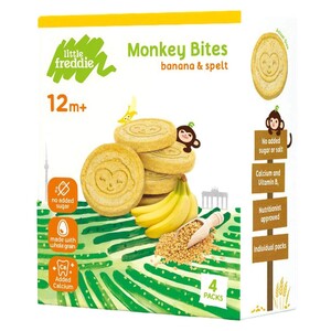Little Freddie Monkey Bites Banana and Spelt Biscuits 20 g Pack of 4