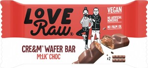 Love Raw Cream Wafer Bar Milk Chocolate 43 g