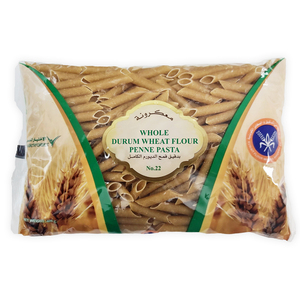 Kuwait Flour Whole Durum Wheat Flour Penne Pasta No.22 400 g