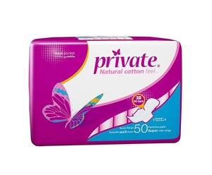 Private Sanitary Pads Maxi Pocket Super 50 Pads