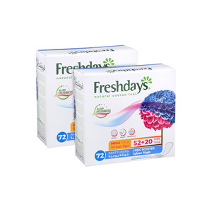 Freshdays Long Scented Pantyliners 52 + 20 (Pack of 2)