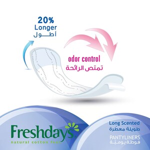 Freshdays Long Scented Pantyliners 52 + 20 (Pack of 2)