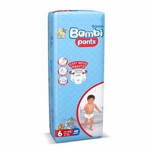 Sanita Bambi Pants, Size 6, XXL, Jumbo Pack, 40 Diapers