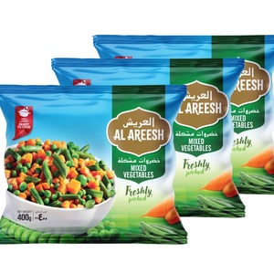 Al Areesh Mix Vegetables With Corn 3x400g