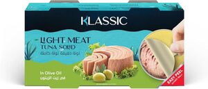Klassic Light Meat Tuna Solid In Olive Oil 160 g Pack of 2 Klassic Light Meat Tuna Solid In Olive Oil 160 g Pack of 2