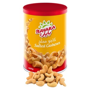 Bayara Snacks Cashews Salted Can 500 g