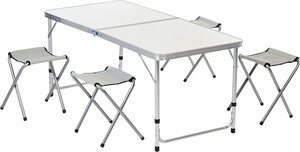 Campmate Folding Table With 4 Chairs Set