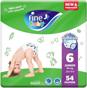 Fine Baby Diaper Size 6 Junior Mega 54 Pieces