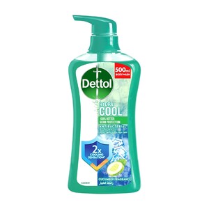 Dettol Hydra Cool Antibacterial Body Wash Cucumber Fragrance Blue 500 ml