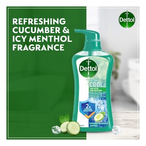 Dettol Hydra Cool Antibacterial Body Wash Cucumber Fragrance Blue 500 ml
