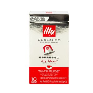 Illy Classico Classic Roast Espresso Aluminium Capsules 10 Pieces