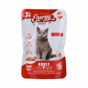 Energy Adult Cat Food Beef in Chunk 85 g Energy Adult Cat Food Beef in Chunk 85 g