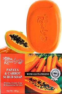 Roselyn Papaya & Carrot Scrub Soap 180 g