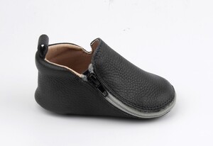 Rose et Chocolat RC Shoes - Zipper Soft Soles Black 6-12 Months
