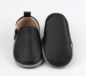 Rose et Chocolat RC Shoes - Zipper Soft Soles Black 6-12 Months