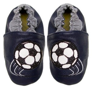 Rose et Chocolat RC Shoes - Classic Soccer Star Navy 6-12 Months