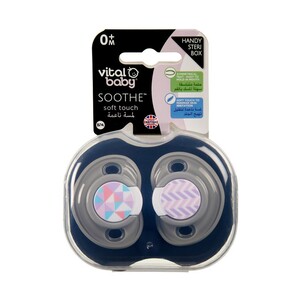 Vital Baby SOOTHE soft touch (2pk) - girl - 0 Months+