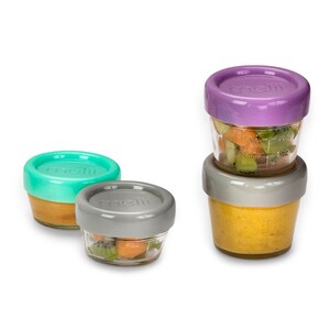 Melii Glass Food Container (6 x 4oz + 6 x 2oz) - 12 Piece Set