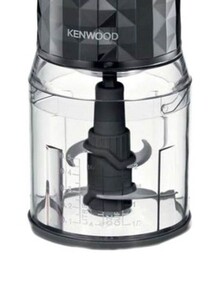 KENWOOD Electric Food Chopper With 500Ml Bowl, Dual Speed, Stainless Steel Quad Blade, Rubber Lid, Ice Crush Function 0.8 L 400 W CHP40.000BK Black