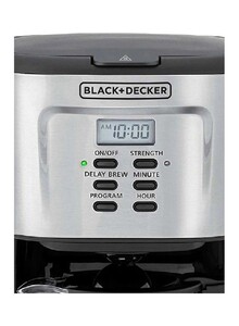 بلاك اند ديكر - ماكينة صنع القهوة مع محمصة خبز 1.5 لتر 900 وات DCM85 رمادي/فضي/أبيض
