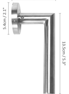 ABBASALI Door Handle Set Lock Interior Home Adjustable Latch Security (Silver, Stainless Steel)