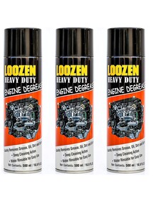 LOOZEN 3-Pack Heavy Duty Car Auto Engine Degreaser & Cleaner 500ml