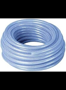 ABBASALI High Pressure Braided Clear Flexible PVC Tubing Heavy Duty UV Chemical Resistant Vinyl Hose Water Oil (25 Yard 3/4 Inch)
