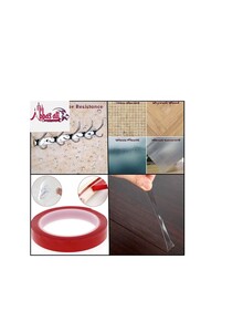 ABBASALI Strong Double-sided Sticky Clear Acrylic Transparent Adhesive Tape