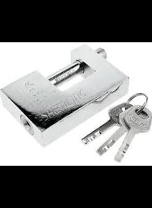 ABBASALI Heavy Duty Padlock with 3 Keys Hardened Solid Steel Hardware Monoblock Lock