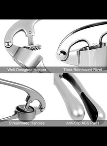 ABBASALI Garlic Crusher, Garlic Mincer to Press Clove and Smash Ginger Handheld Zinc Alloy Rust-proof Tool for Kitchen