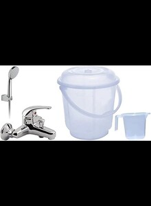 ABBASALI Shower Mixer With Hand Shower Including Pvc Bucket With Lid & Jug ABBASALI Shower Mixer With Hand Shower Including Pvc Bucket With Lid & Jug