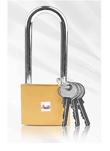 ABBASALI Long Shackle Padlock with Keys - Outdoor Security Padlock