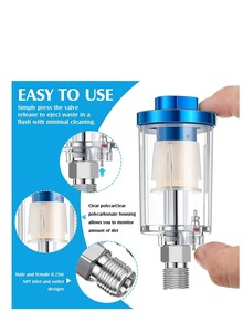 ABBASALI Mini Air Oil Water Separator Filter for Compressor Spray Paint Tool